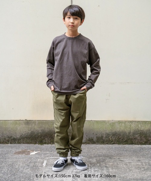 GLAZOS（グラソス）の「【Penfield】USAコットン・ピグメントTシャツ（Tシャツ/カットソー・キッズ・チャコールグレー/ブルー/パープル/ブラウン・150cm/170cm/160cm/140cm）」の5枚目の写真
