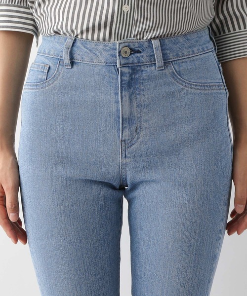 GLOBAL WORK（グローバルワーク）の「GOODデニムウツクシルエットスリムパンツ/166193（デニムパンツ・レディース・ネイビー/サックスブルー/ブラック/ブラック系その他・SMALL/MEDIUM/LARGE/X-SMALL）」の7枚目の写真