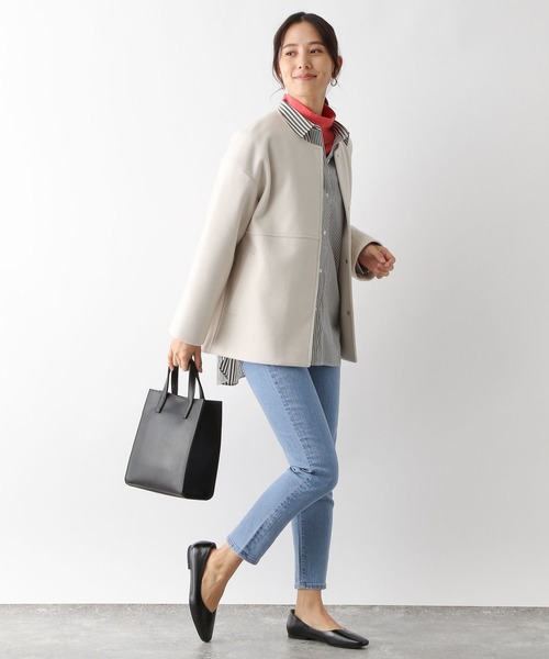 GLOBAL WORK（グローバルワーク）の「GOODデニムウツクシルエットスリムパンツ/166193（デニムパンツ・レディース・ネイビー/サックスブルー/ブラック/ブラック系その他・SMALL/MEDIUM/LARGE/X-SMALL）」の13枚目の写真