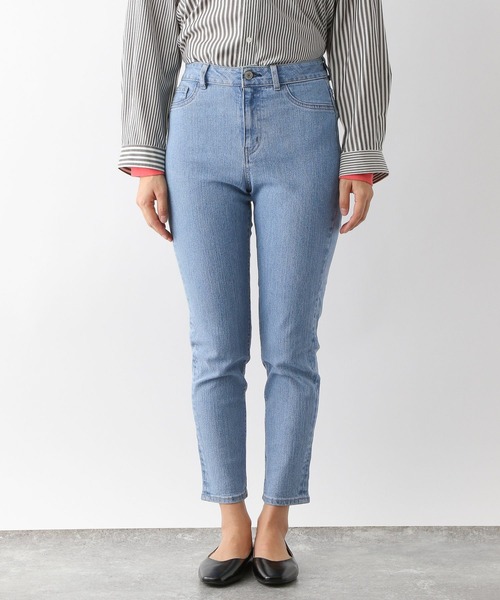 GLOBAL WORK（グローバルワーク）の「GOODデニムウツクシルエットスリムパンツ/166193（デニムパンツ・レディース・ネイビー/サックスブルー/ブラック/ブラック系その他・SMALL/MEDIUM/LARGE/X-SMALL）」の10枚目の写真