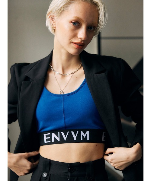 ENVYM（アンビー）の「ＥＮＶＹＭロゴタンク（タンクトップ・レディース・ブルー/グレー/ホワイト/ブラック・FREE）」の5枚目の写真