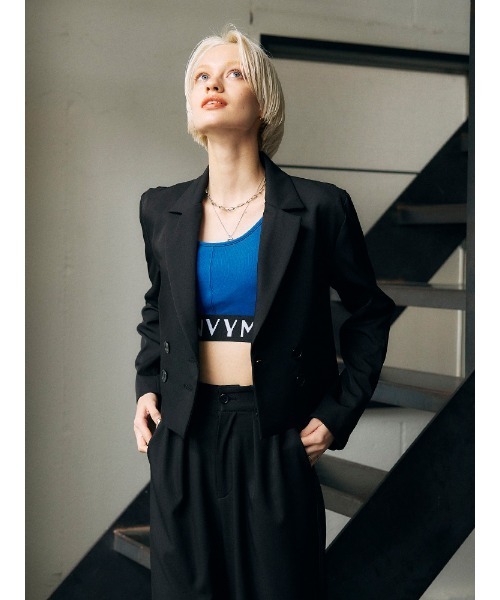 ENVYM（アンビー）の「ＥＮＶＹＭロゴタンク（タンクトップ・レディース・ブルー/グレー/ホワイト/ブラック・FREE）」の6枚目の写真