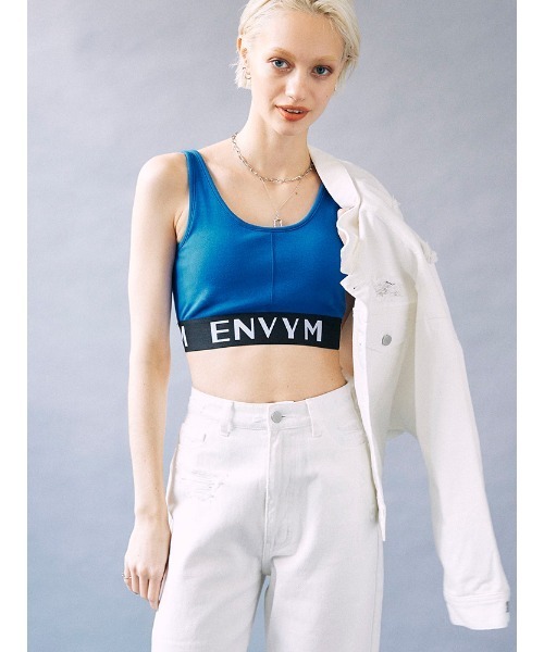 ENVYM（アンビー）の「ＥＮＶＹＭロゴタンク（タンクトップ・レディース・ブルー/グレー/ホワイト/ブラック・FREE）」の7枚目の写真