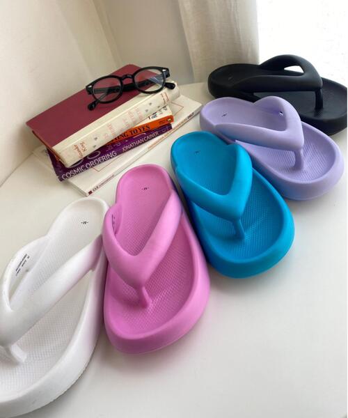 WEGO（ウィゴー）の「WEGO/カラーフリップサンダル（サンダル・レディース・ブルー/ピンク/ライトパープル/ホワイト/ブラック・MEDIUM/LARGE）」の18枚目の写真