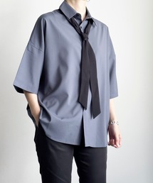 COMMONWARE:ポリストレッチネクタイシャツS/S
