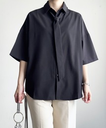 COMMONWARE:ポリストレッチネクタイシャツS/S