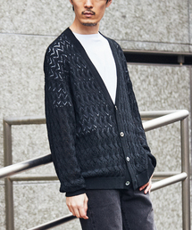 EDIFICE LA BOUCLE | 【LA BOUCLE / ラブークル】Vネック カーディガン オープンワークニット(カーディガン/ボレロ)