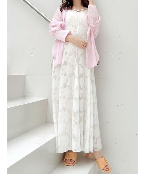 MERCURYDUO（マーキュリーデュオ）の「カットジャガードベア付キャミワンピース（ワンピース・レディース・ライム/アイボリー・MEDIUM/SMALL）」の20枚目の写真