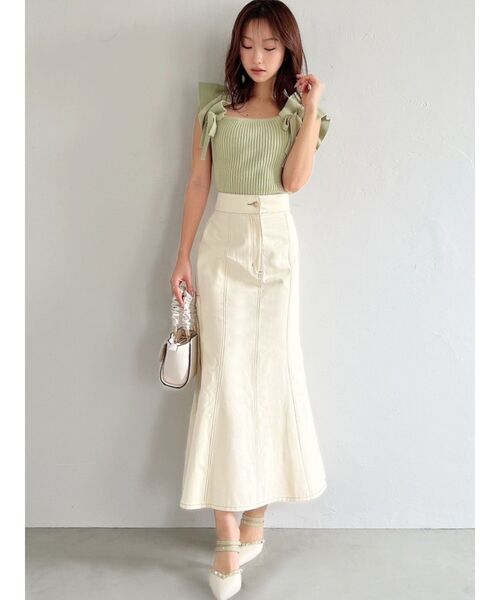 RESEXXY(リゼクシー)の「スタッズピンヒールミュール(パンプス・レディース・ホワイト/ミント/ブラック・LARGE/MEDIUM/SMALL)」の6枚目の写真