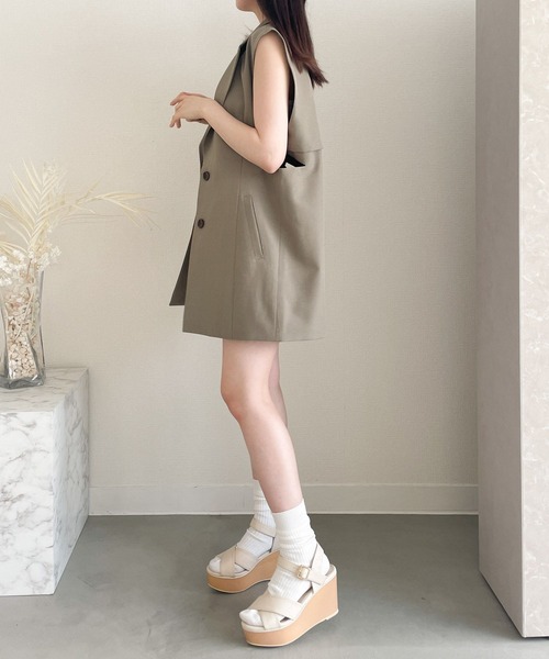 Heather（ヘザー）の「カットアウトベスト　194479（ベスト・レディース・ブラック/グレー/アイボリー・FREE）」の17枚目の写真