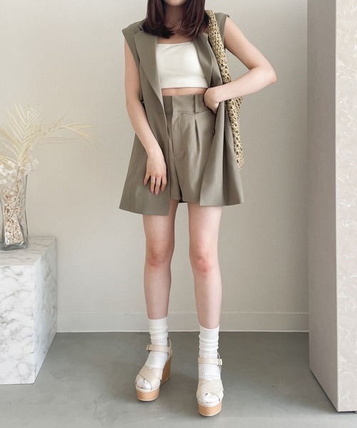 Heather（ヘザー）の「カットアウトベスト　194479（ベスト・レディース・ブラック/グレー/アイボリー・FREE）」の16枚目の写真