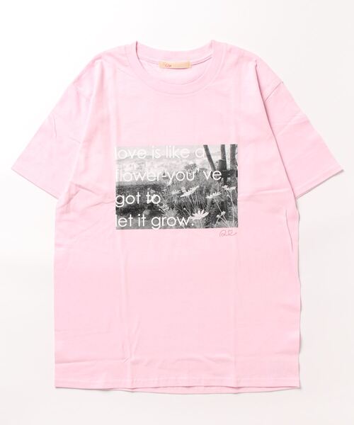 Q(キュー)の「Photo T(Tシャツ/カットソー・レディース・チャコールグレー/アイボリー/ベージュ/ベビーピンク・MEDIUM)」の20枚目の写真
