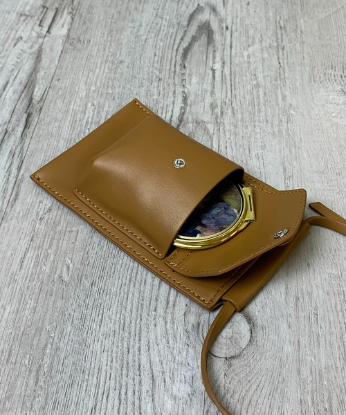 mi via loca（ミヴィアロカ）の「ポケット付きミニポシェット　スマホショルダーバッグ（ショルダーバッグ・レディース・グリーン/ライトグリーン/ライトブラウン/ブラック・FREE）」の7枚目の写真