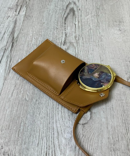 mi via loca（ミヴィアロカ）の「ポケット付きミニポシェット　スマホショルダーバッグ（ショルダーバッグ・レディース・グリーン/ライトグリーン/ライトブラウン/ブラック・FREE）」の8枚目の写真