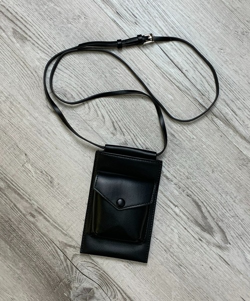 mi via loca（ミヴィアロカ）の「ポケット付きミニポシェット　スマホショルダーバッグ（ショルダーバッグ・レディース・グリーン/ライトグリーン/ライトブラウン/ブラック・FREE）」の13枚目の写真