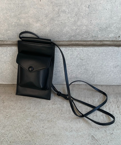 mi via loca（ミヴィアロカ）の「ポケット付きミニポシェット　スマホショルダーバッグ（ショルダーバッグ・レディース・グリーン/ライトグリーン/ライトブラウン/ブラック・FREE）」の18枚目の写真