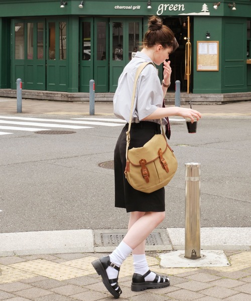 PENNEYS（ぺニーズ）の「PENNEYS/ペニーズ 別注 タイガーロゴ ワッペン刺繍 レギュラーカラーギンガムチェック半袖シャツ（シャツ/ブラウス・レディース・チャコールグレー/ブラック/グリーン/ブルー/レッド・FREE）」の10枚目の写真