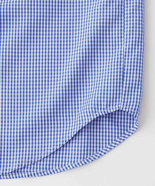 PENNEYS（ぺニーズ）の「PENNEYS/ペニーズ 別注 タイガーロゴ ワッペン刺繍 レギュラーカラーギンガムチェック半袖シャツ（シャツ/ブラウス・レディース・チャコールグレー/ブラック/グリーン/ブルー/レッド・FREE）」の7枚目の写真