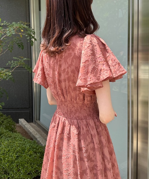 NOMAE（ノーマエ）の「フレアスリーブリボンタイワンピース