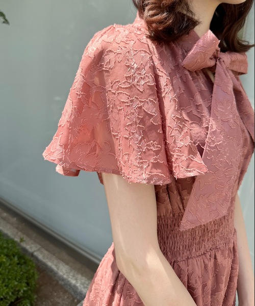 NOMAE(ノーマエ)の「フレアスリーブリボンタイワンピース NOMAE(ノーマエ)の「フレアスリーブリボンタイワンピース