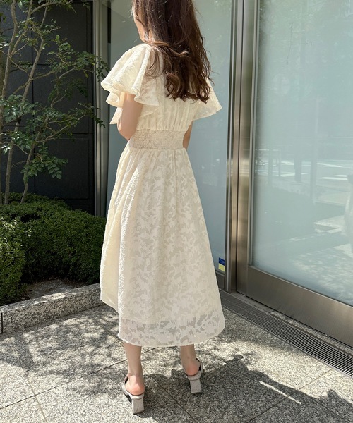 NOMAE（ノーマエ）の「フレアスリーブリボンタイワンピース