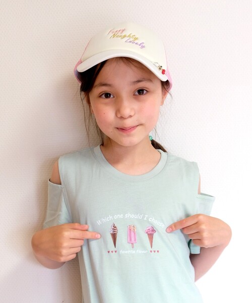 SHOO・LA・RUE（シューラルー）の「◆【110-140cm/接触冷感】肩あきTシャツワンピ（ワンピース・キッズ・ブラック/ライトグリーン/ライトパープル・11/14/13/12）」の17枚目の写真