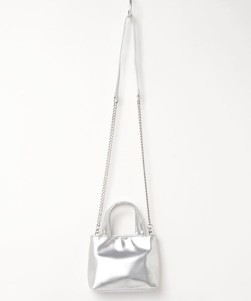 Figments（フィグメンツ）の「マイクロチェーンショルダーバッグ（ショルダーバッグ・レディース・シルバー/ブラック・FREE）」の13枚目の写真