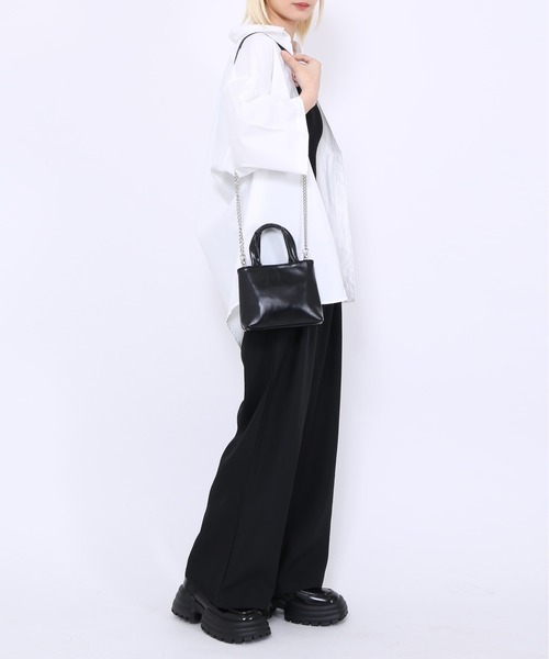 Figments（フィグメンツ）の「マイクロチェーンショルダーバッグ（ショルダーバッグ・レディース・シルバー/ブラック・FREE）」の12枚目の写真