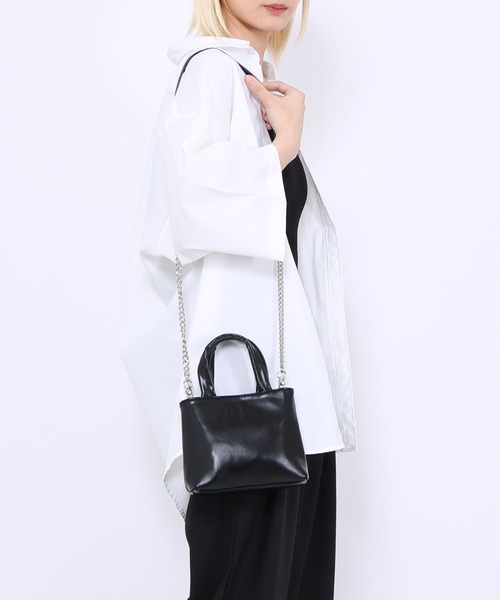 Figments（フィグメンツ）の「マイクロチェーンショルダーバッグ（ショルダーバッグ・レディース・シルバー/ブラック・FREE）」の18枚目の写真