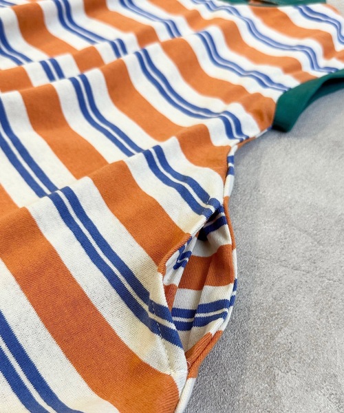 BIG FIELD（ビッグフィールド）の「ボーダーカラータンクワンピース(80～150cm)（ワンピース・キッズ・ターコイズブルー/グリーン/オレンジ・80/90/95/100/110/120/130/140/150）」の7枚目の写真