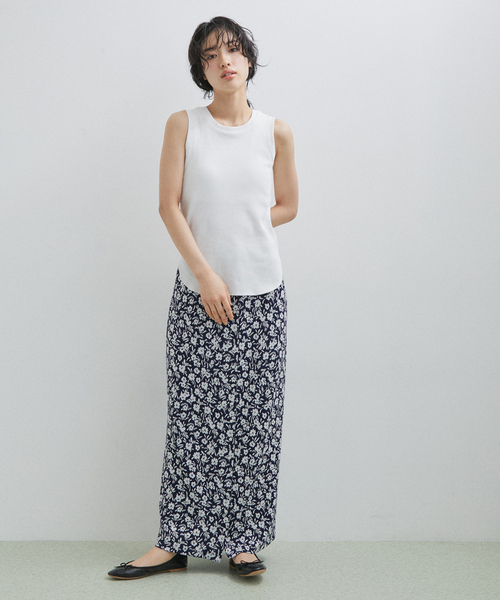 ADAM ET ROPE'（アダムエロペ）の「【サステナブル】カップ付きタンクトップ（タンクトップ・レディース・サックスブルー/ホワイト/ブラック・FREE）」の6枚目の写真