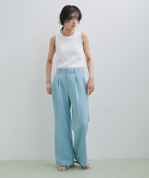 ADAM ET ROPE'（アダムエロペ）の「【サステナブル】カップ付きタンクトップ（タンクトップ・レディース・サックスブルー/ホワイト/ブラック・FREE）」の20枚目の写真