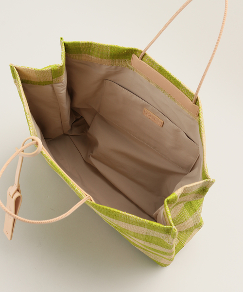 EleSac（エルサック）の「【ELESAC/エルサック】PAPIRO L CHECK：バッグ（ショルダーバッグ・レディース・イエロー/グリーン・FREE）」の3枚目の写真