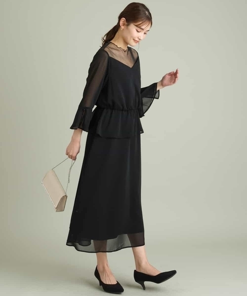 【美品】a.v.v アーヴェヴェ　パーティードレス　結婚式　黒　Mサイズ a.v.v（アーヴェヴェ）｜ドレス一覧 - WEAR