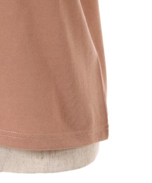 axes femme(アクシーズファム)の「接触冷感ラメ刺繍Tシャツ(Tシャツ/カットソー・レディース・ネイビー/オレンジ/キナリ/ラベンダー・FREE)」の9枚目の写真
