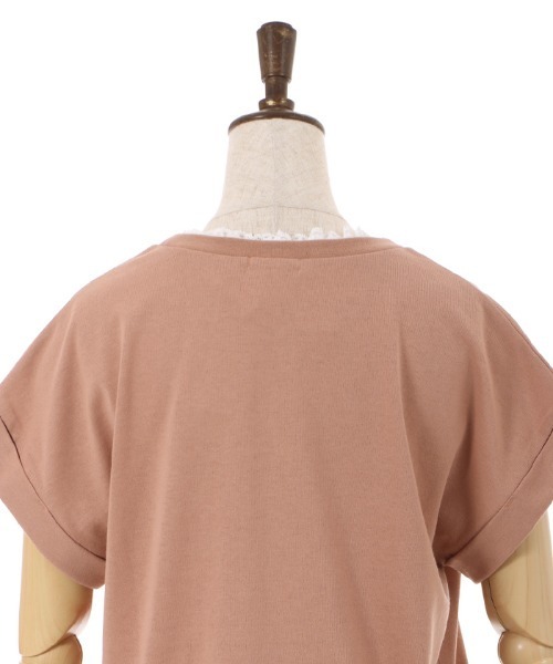 axes femme(アクシーズファム)の「接触冷感ラメ刺繍Tシャツ(Tシャツ/カットソー・レディース・ネイビー/オレンジ/キナリ/ラベンダー・FREE)」の6枚目の写真