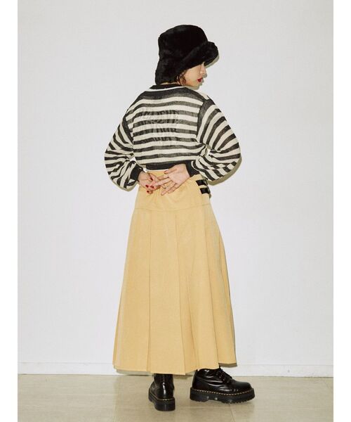 jouetie（ジュエティ）の「タックプリーツベルトロングスカート（スカート・レディース・ブラック/グレー/イエロー・MEDIUM）」の10枚目の写真