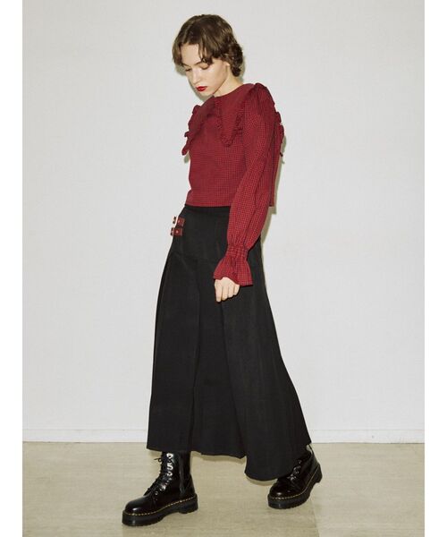 jouetie（ジュエティ）の「タックプリーツベルトロングスカート（スカート・レディース・ブラック/グレー/イエロー・MEDIUM）」の11枚目の写真