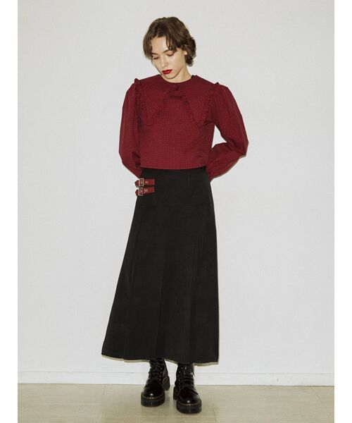 jouetie（ジュエティ）の「タックプリーツベルトロングスカート（スカート・レディース・ブラック/グレー/イエロー・MEDIUM）」の15枚目の写真