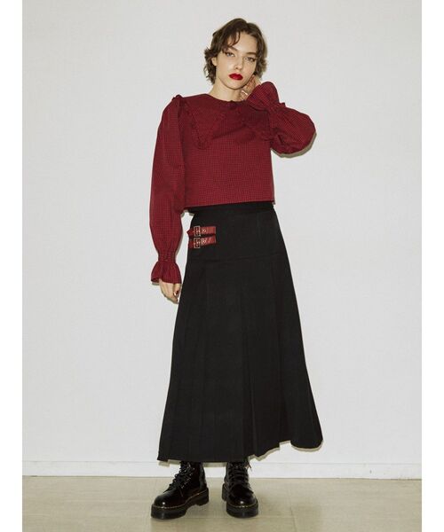 jouetie（ジュエティ）の「タックプリーツベルトロングスカート（スカート・レディース・ブラック/グレー/イエロー・MEDIUM）」の16枚目の写真