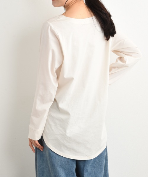 INTERPLANET（インタープラネット）の「シンプルロゴＴシャツ（Tシャツ/カットソー・レディース・アイボリー/ブラック/グレー・FREE）」の5枚目の写真