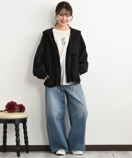 INTERPLANET（インタープラネット）の「シンプルロゴＴシャツ（Tシャツ/カットソー・レディース・アイボリー/ブラック/グレー・FREE）」の13枚目の写真