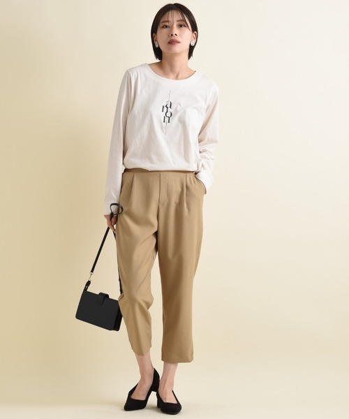 INTERPLANET（インタープラネット）の「シンプルロゴＴシャツ（Tシャツ/カットソー・レディース・アイボリー/ブラック/グレー・FREE）」の20枚目の写真