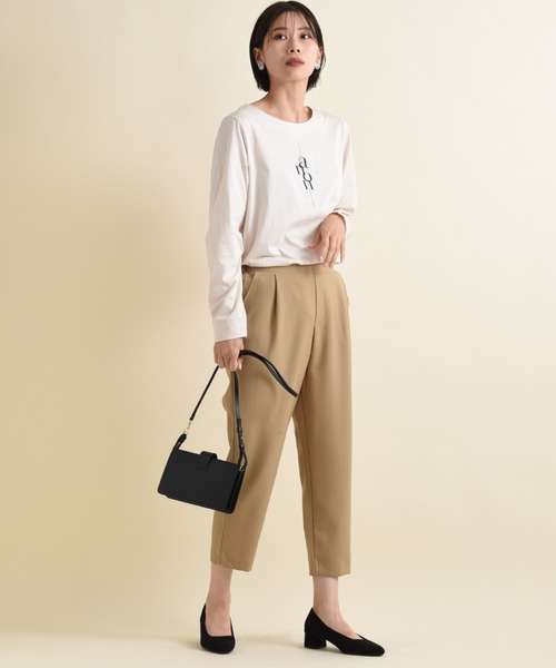 INTERPLANET（インタープラネット）の「シンプルロゴＴシャツ（Tシャツ/カットソー・レディース・アイボリー/ブラック/グレー・FREE）」の21枚目の写真