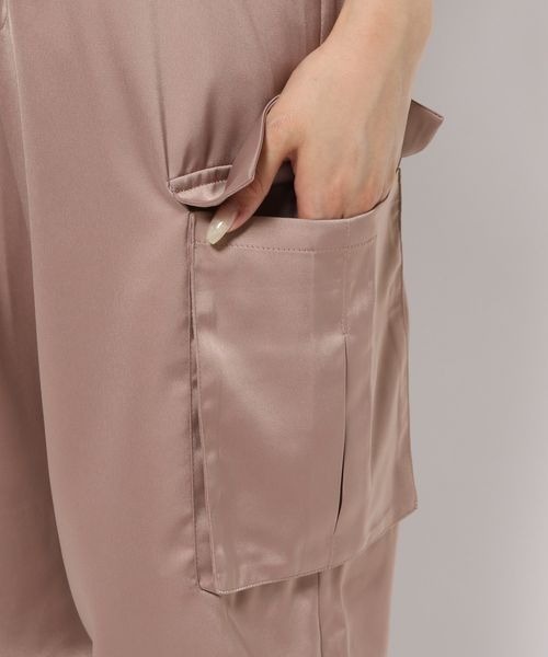 mysty woman（ミスティウーマン）の「ミリタリードロストカーゴパンツ　965214（カーゴパンツ・レディース・ホワイト系その他/ピンクベージュ/チャコールグレー・FREE）」の5枚目の写真