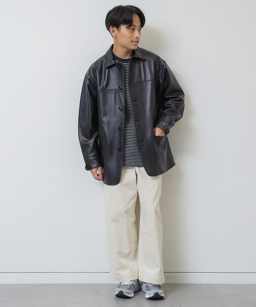 BEAMS（ビームス）の「BEAMS / サテン 1インプリーツ パンツ（その他パンツ・メンズ・ブラック/ホワイト・M/L/XL/S）」の18枚目の写真