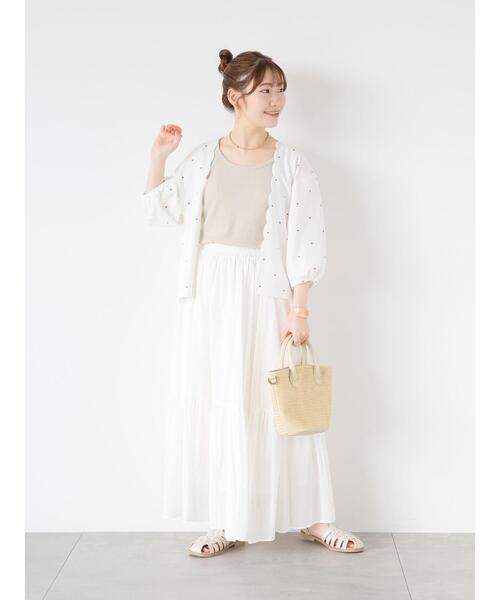 ehka sopo（エヘカソポ）の「◎スカラップカーディガン（カーディガン/ボレロ・レディース・レッド/オフホワイト/ブラック・F）」の21枚目の写真