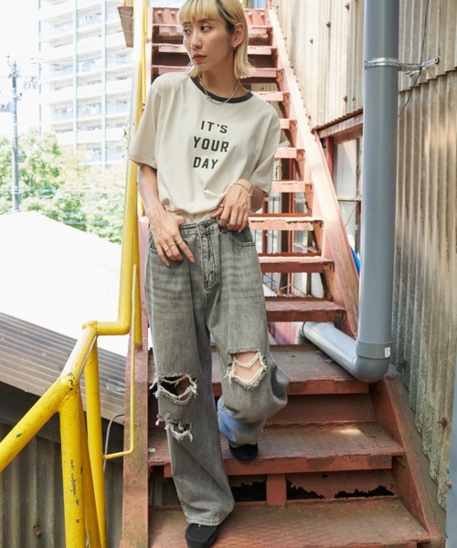 Auntie Rosa Holiday（アンティローザホリデー）の「フロントロゴリンガーT（Tシャツ/カットソー・レディース・オフホワイト/ベージュ・FREE）」の10枚目の写真