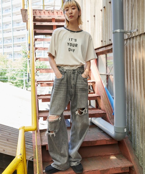 Auntie Rosa Holiday（アンティローザホリデー）の「フロントロゴリンガーT（Tシャツ/カットソー・レディース・オフホワイト/ベージュ・FREE）」の11枚目の写真