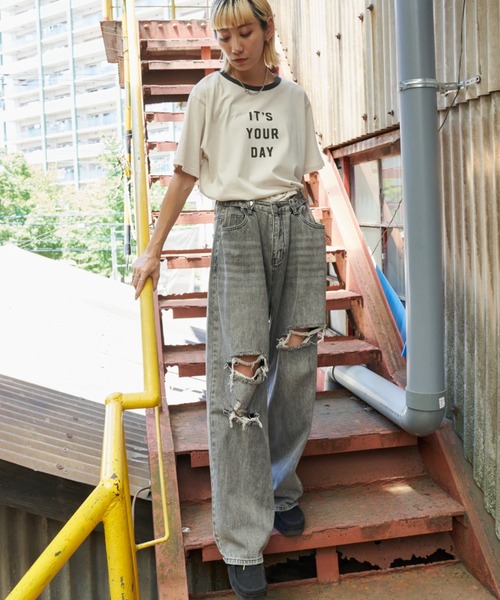 Auntie Rosa Holiday（アンティローザホリデー）の「フロントロゴリンガーT（Tシャツ/カットソー・レディース・オフホワイト/ベージュ・FREE）」の12枚目の写真